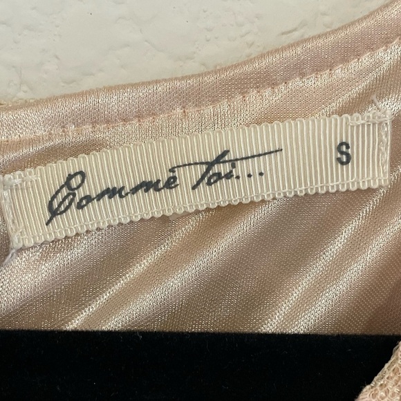 Anthropologie Comme Toi Women’s Dress Small Pink Ditsy Floral Lace Girlhoodcore - Picture 4 of 14